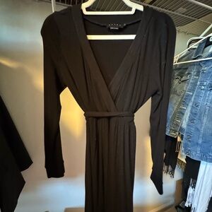 Hatch Collection softest rib mini wrap dress